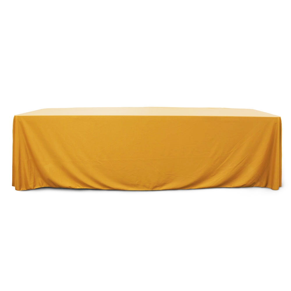 Gold 8 ft. Floor Length  Rectangular SimplyPoly Tablecloths