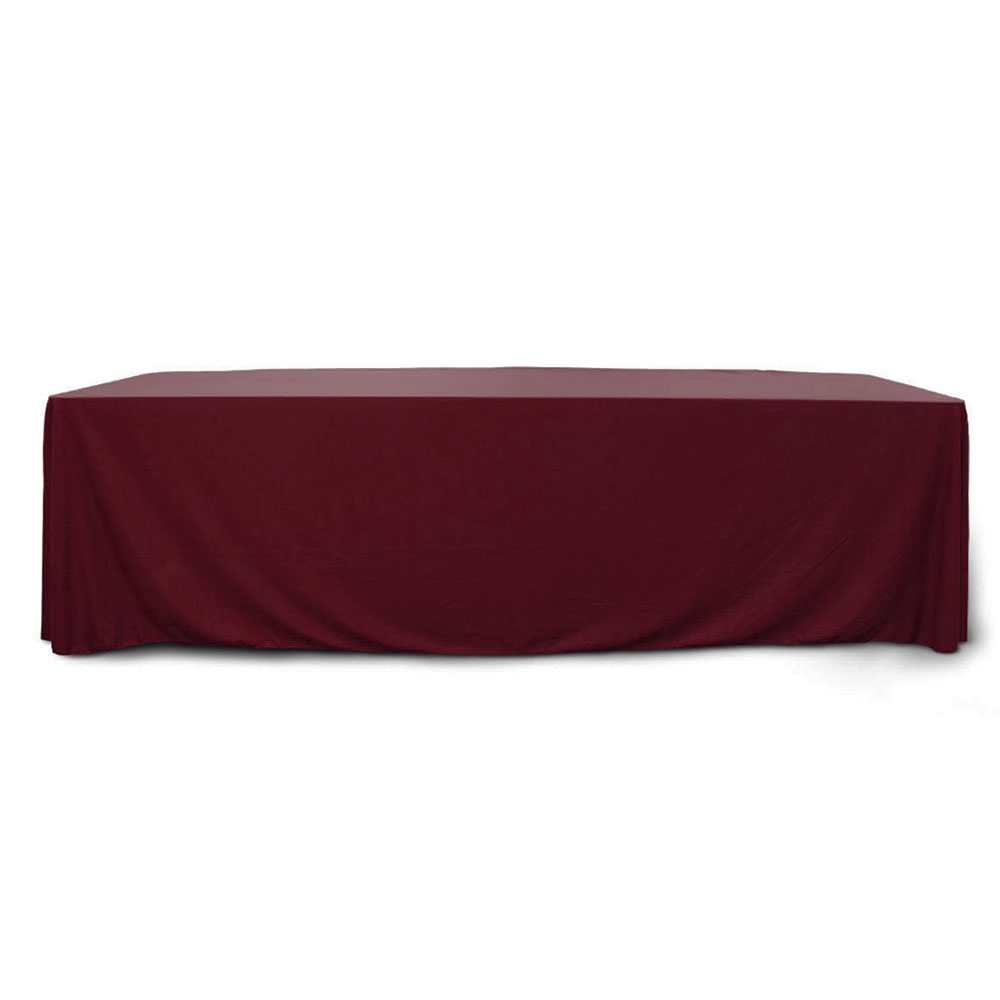 Burgundy 8 ft. Floor Length  Rectangular SimplyPoly Tablecloths