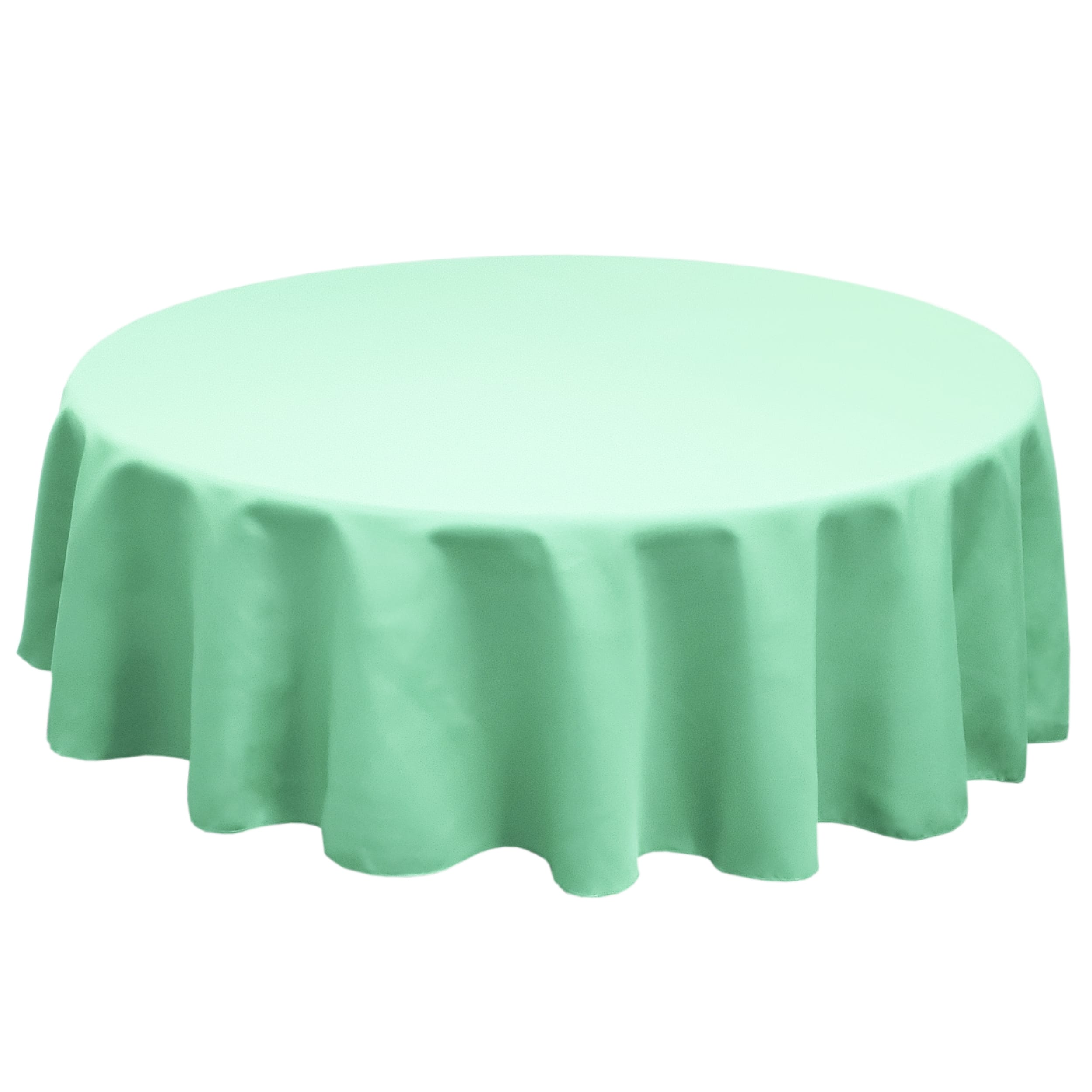 Aqua 84 in.  Round SimplyPoly Tablecloths