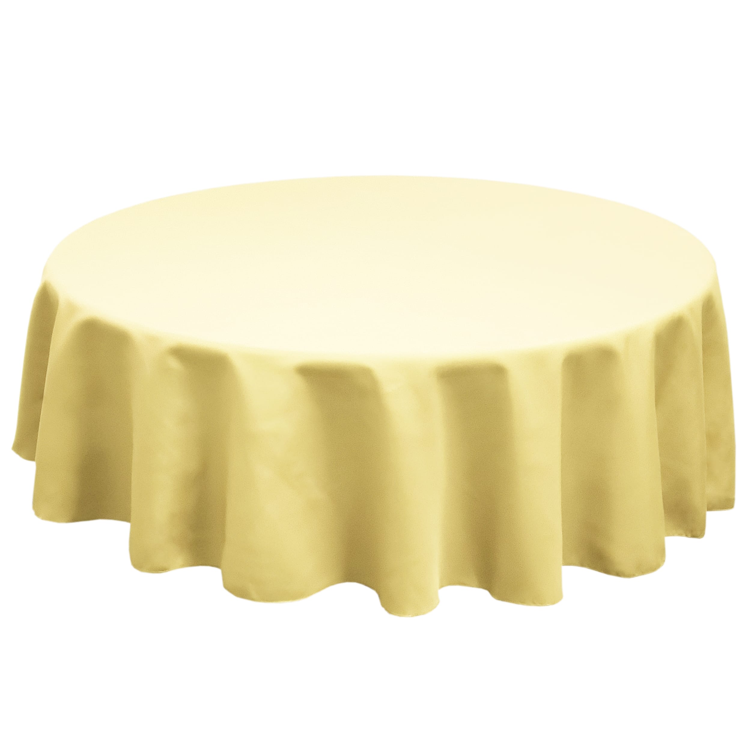 Butter 132 in.  Round SimplyPoly Tablecloths