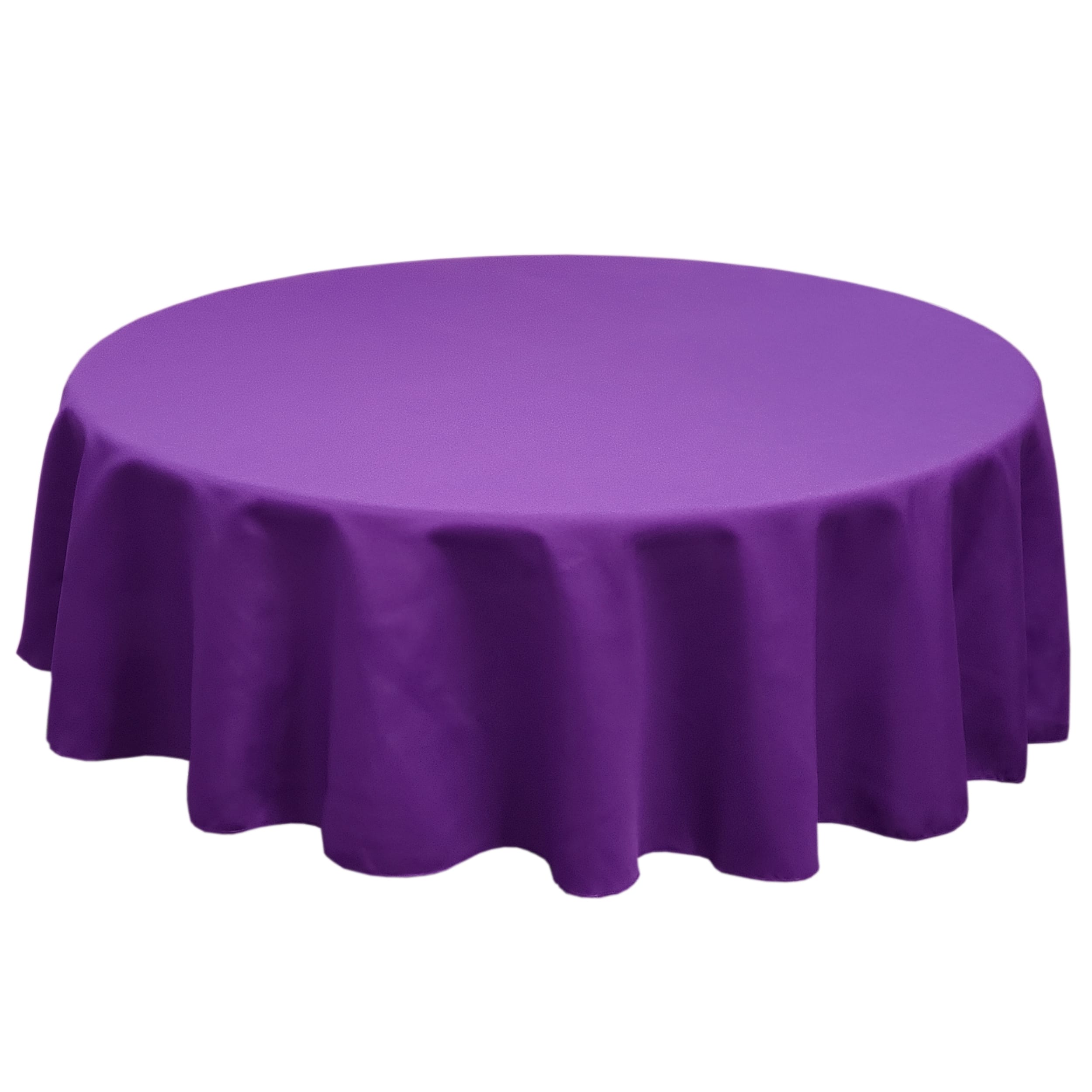 Purple 120 in.  Round SimplyPoly Tablecloths