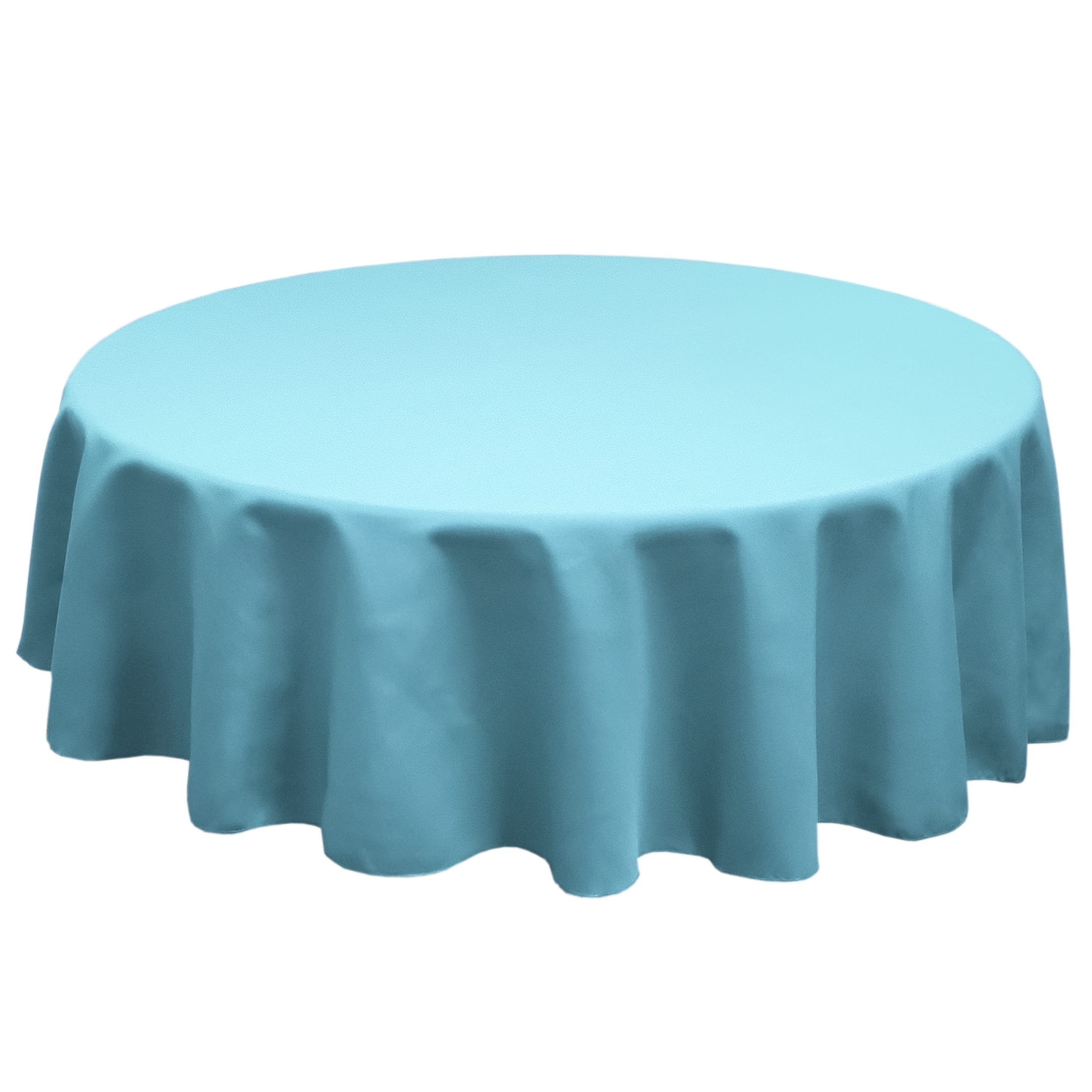 Sky Blue 126 in.  Round SimplyPoly Tablecloths