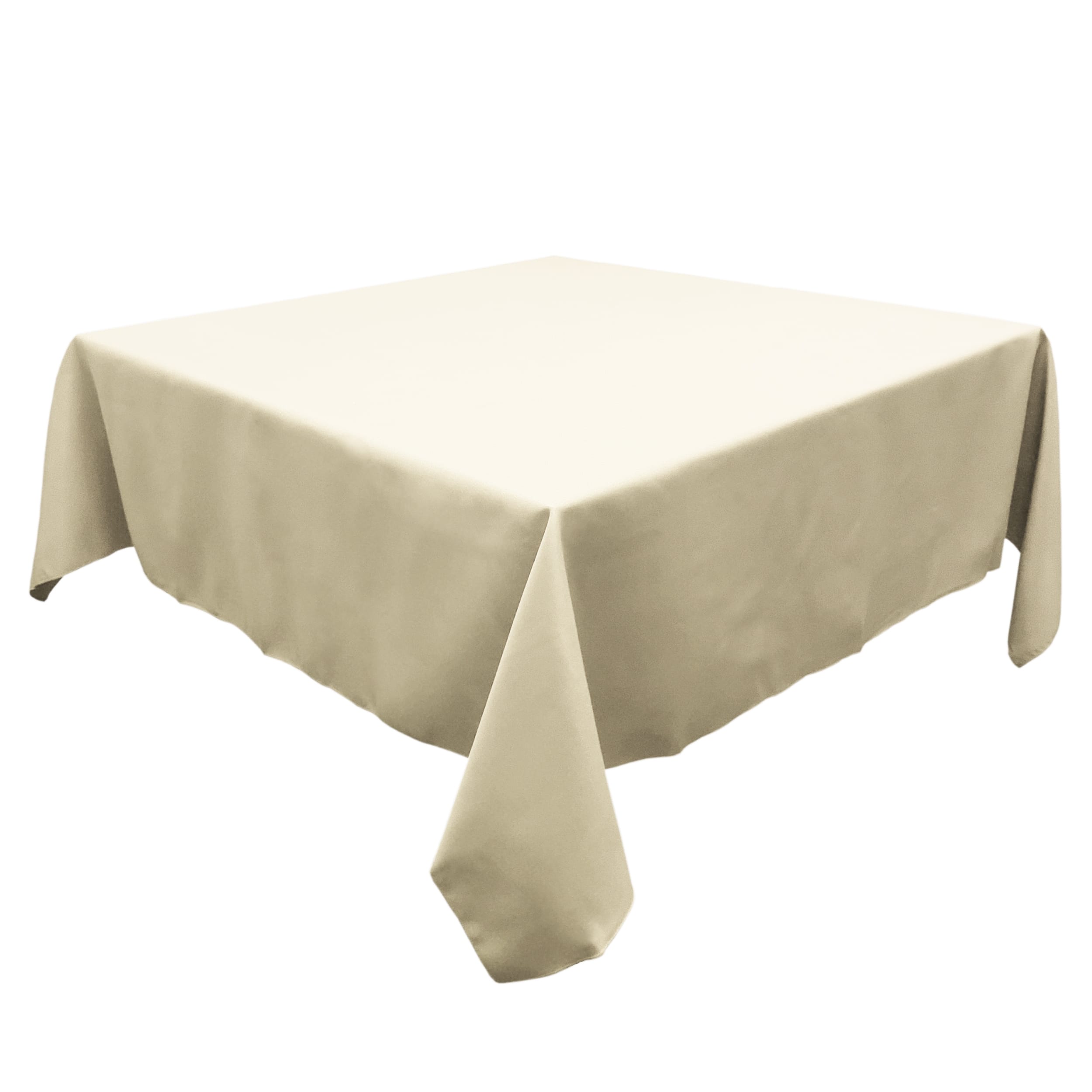 Ivory 72 in.  Square SimplyPoly Tablecloths