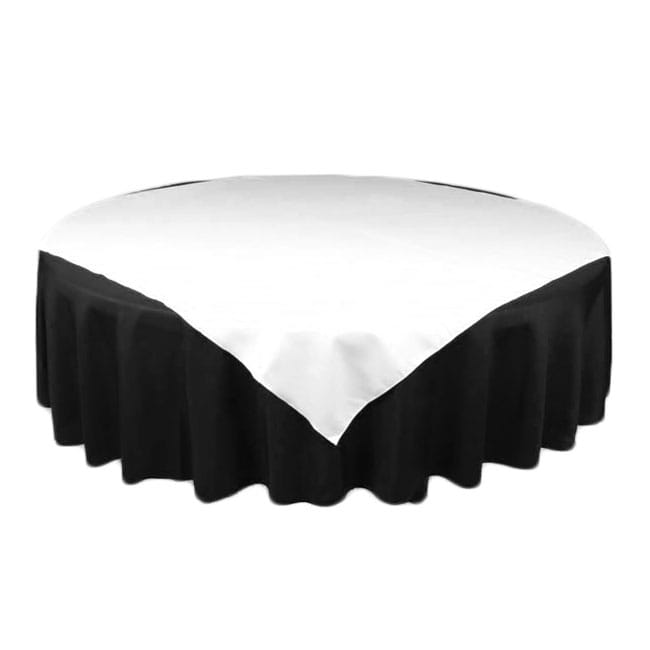 White 45 in.  Square SimplyPoly Tablecloths