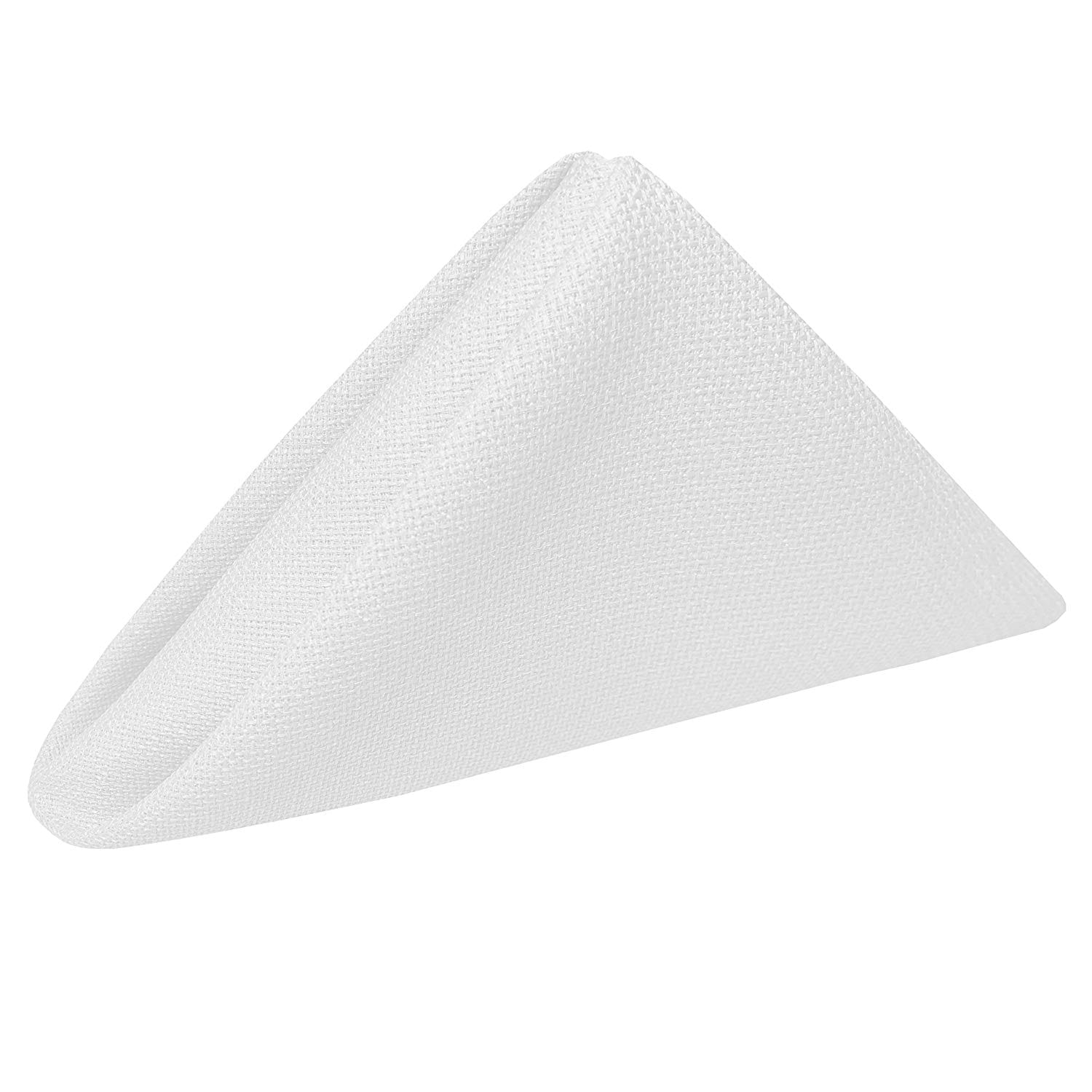 White 20 in. Havana Faux Burlap Cloth Napkins