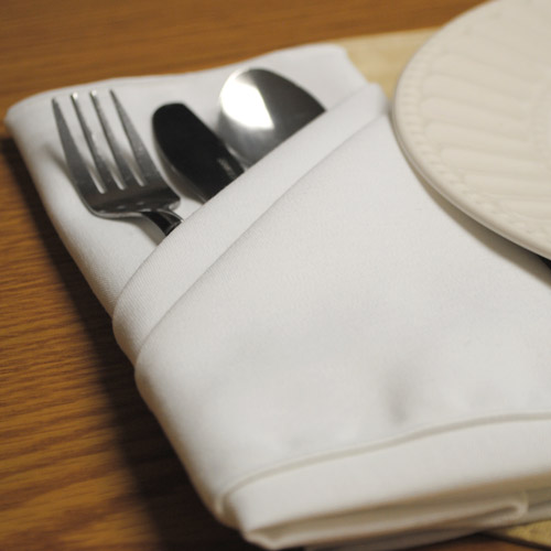 White White Spun Polyester Napkins