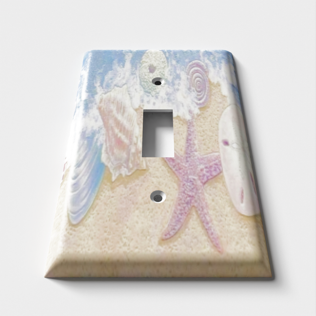 She Shells Sea Shells Decorative Light Switch Plate Cover - Snazzy Switch