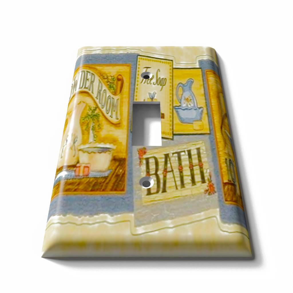 Bath Decorative Light Switch Plate Cover - Snazzy Switch