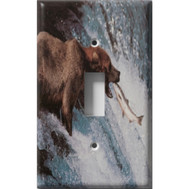 Bear Fishing Decorative Light Switch Plate Cover