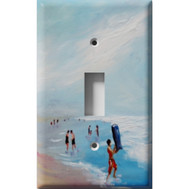 Blue Beach Decorative Light Switch Cover