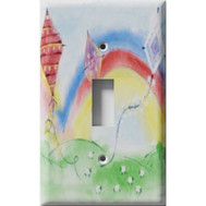 Rainbows And Kites 2 Decorative Light Switch Plate Cover Rainbows And Kites 2 Decorative Light Switch Plate Cover