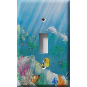 Fish In The Deep Blue Decorative Light Switch Plate Cover
