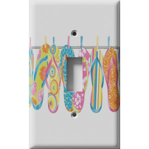 Hanging Beach Sandals Decorative Light Switch Plate Cover