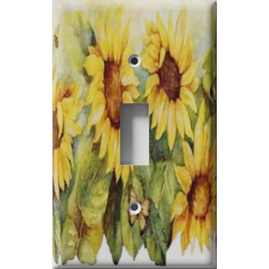 Sunflower Decorative Light Switch Plate Cover Sunflower Decorative Light Switch Plate Cover