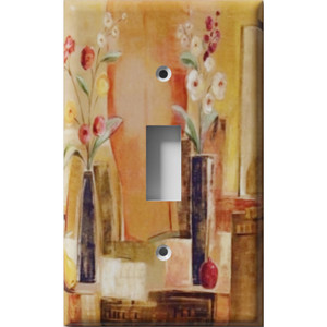 Tall Flower Vases Decorative Light Switch Plate Cover