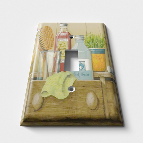 Bath Counter 2 Decorative Light Switch Plate Cover