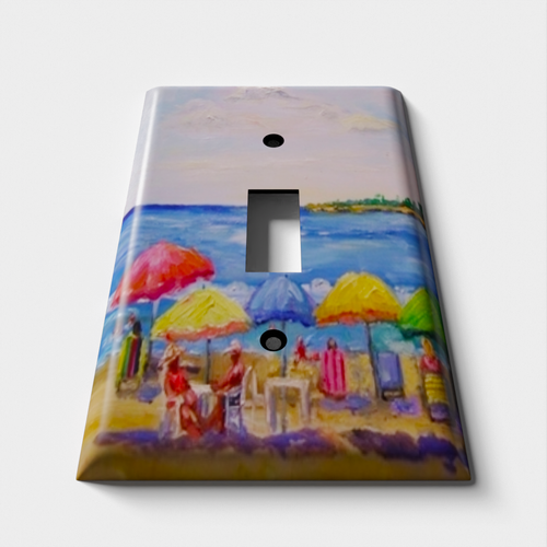 Beach Umbrellas Decorative Light Switch Plate Cover