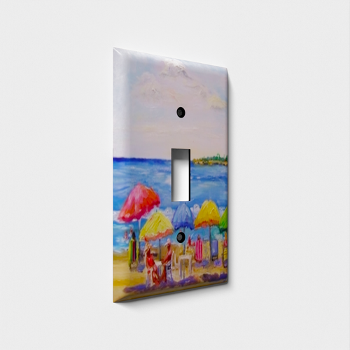 Beach Umbrellas Decorative Light Switch Plate Cover