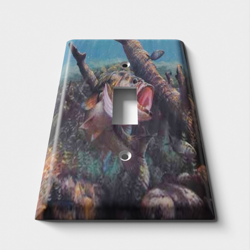 Biting Fish Decorative Light Switch Plate Cover