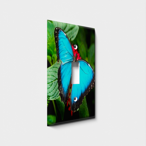 Blue Butterfly Decorative Light Switch Plate Cover