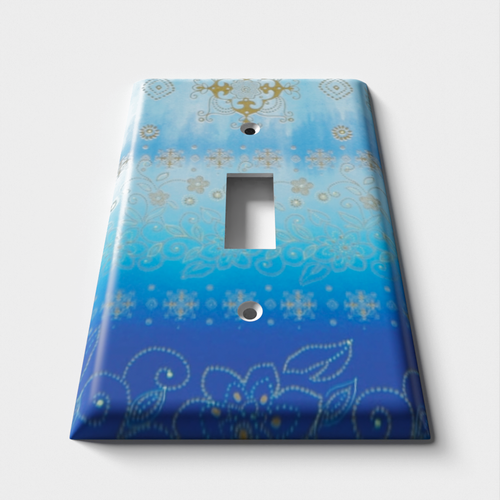 Blue Design Decorative Light Switch Plate Cover