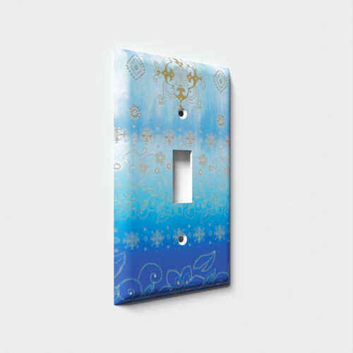 Blue Design Decorative Light Switch Plate Cover