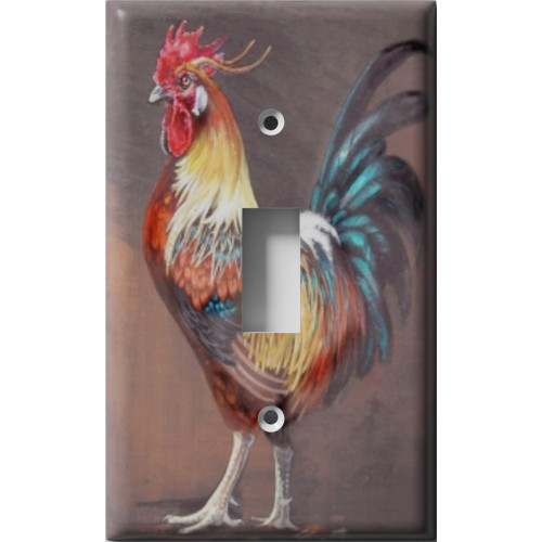 Colorful Rooster Decorative Light Switch Plate Cover