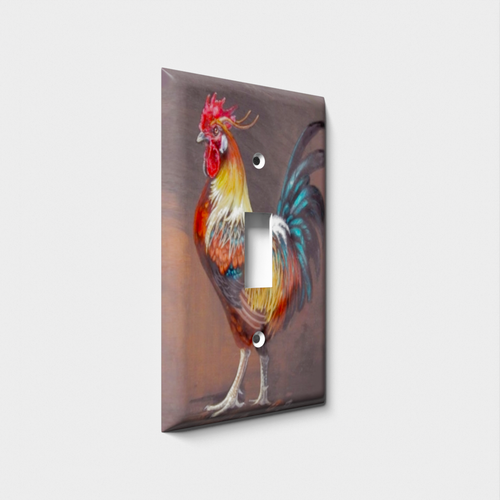 Colorful Rooster Decorative Light Switch Plate Cover