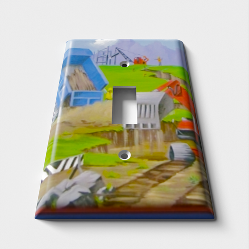Construction Site Decorative Light Switch Plate Cover