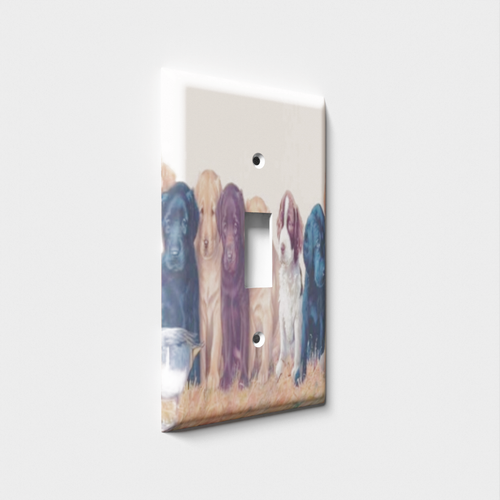 Dog Gathering Decorative Light Switch Plate Cover