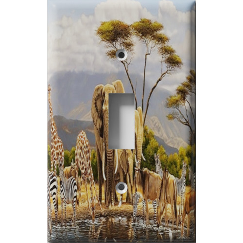 Elephant and Friends Decorative Light Switch Plate Cover