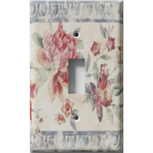 Explosion In Red Decorative Light Switch Plate Cover