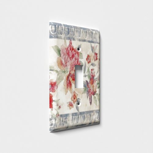 Explosion In Red Decorative Light Switch Plate Cover