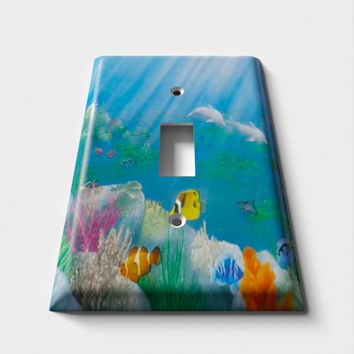 Fish In The Deep Blue Decorative Light Switch Plate Cover