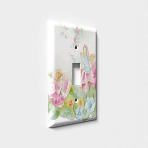 Flower Fairy Decorative Light Switch Plate Cover