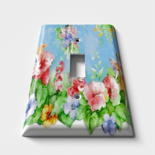 Flower Fairy 2 Decorative Light Switch Plate Cover
