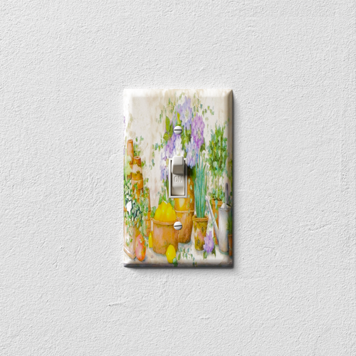 Flowers/Lemons - Light Switch Plate Cover