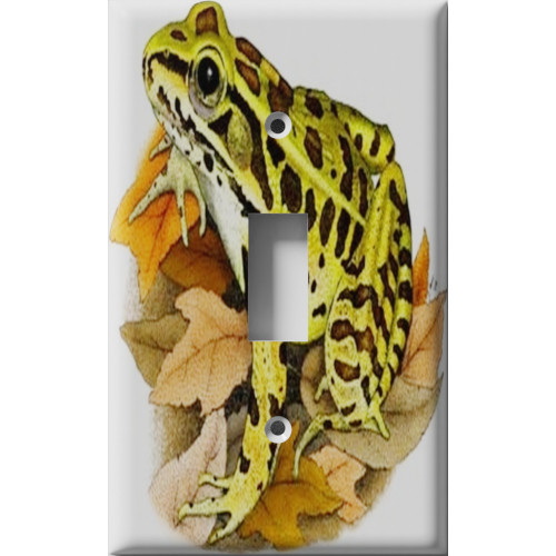 Frog On Leaves - Light Switch Plate Cover