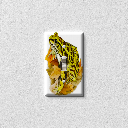 Frog On Leaves - Light Switch Plate Cover