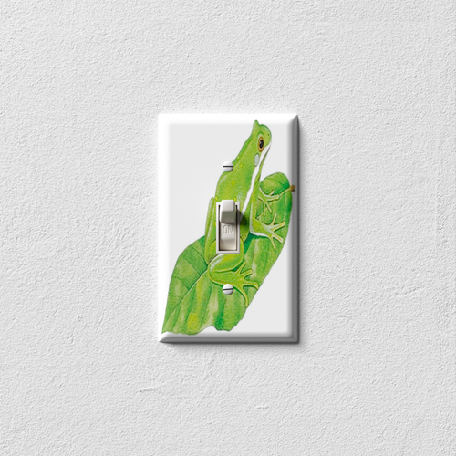 Green Frog Decorative Light Switch Plate Cover