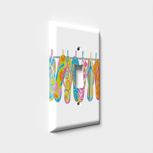 Hanging Beach Sandals Decorative Light Switch Plate Cover