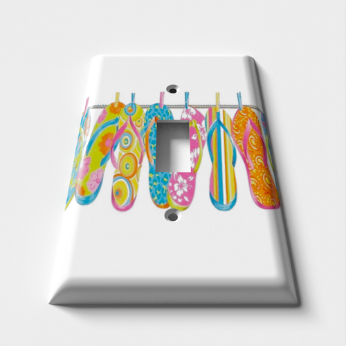 Hanging Beach Sandals Decorative Light Switch Plate Cover