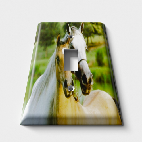 Horses In Love Decorative Light Switch Plate Cover