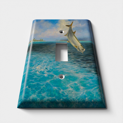 Leaping Fish Decorative Light Switch Plate Cover