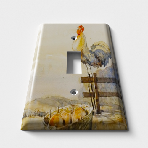 Morning Rooster Decorative Light Switch Plate Cover