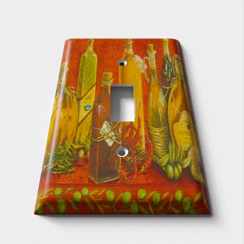 Olive Oil Bottles Decorative Light Switch Plate Cover