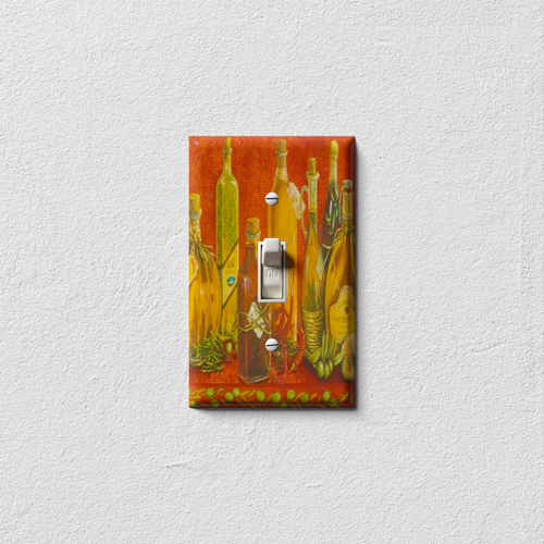 Olive Oil Bottles Decorative Light Switch Plate Cover