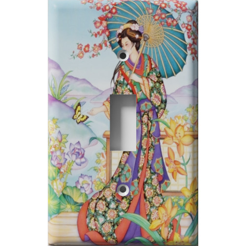 Oriental Woman Decorative Light Switch Plate Cover