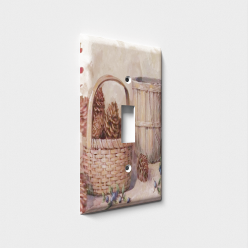 Pine Cone Baskets Decorative Light Switch Plate Cover