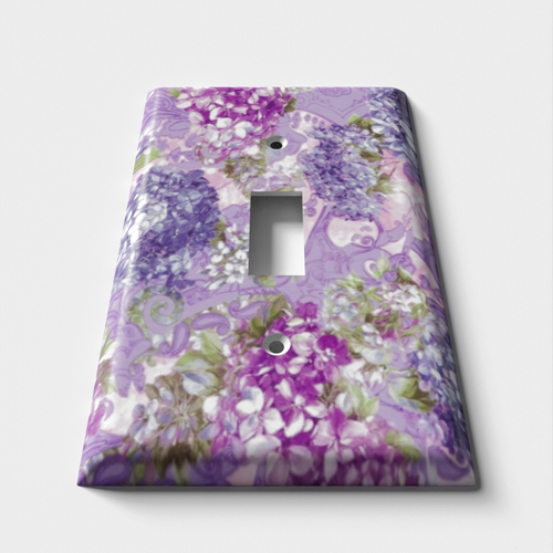 Purple Bluebonnet Decorative Light Switch Plate Cover